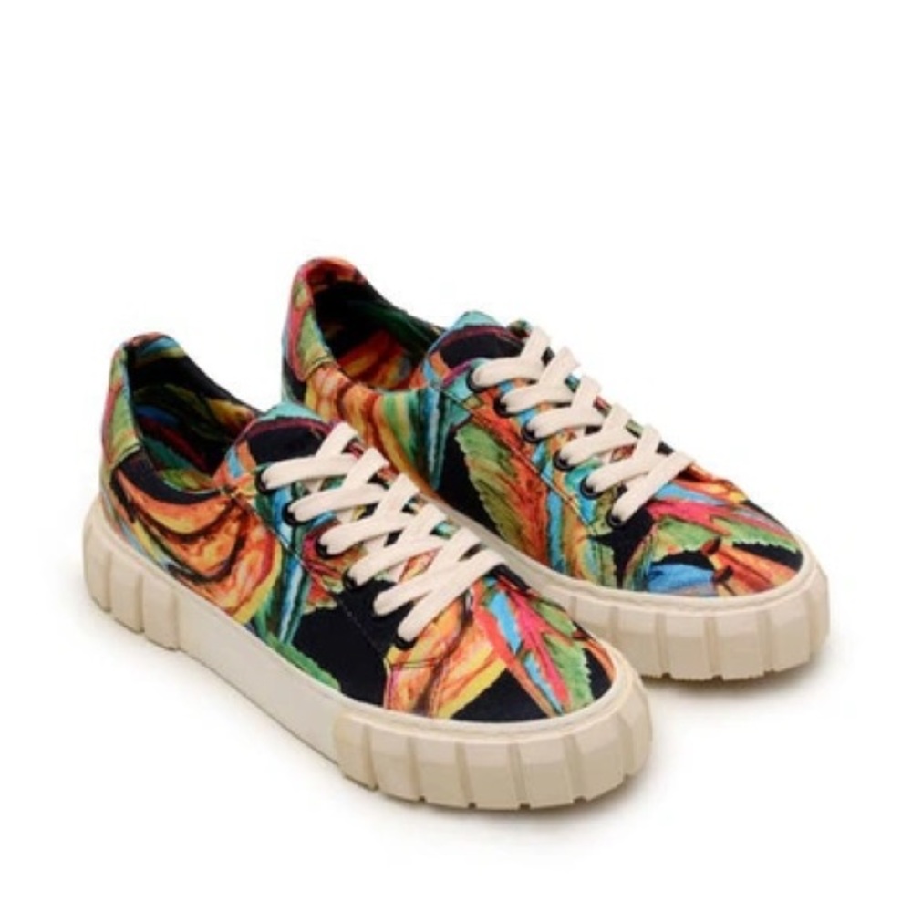 Farm Rio - BLACK BANANA FLATFORM SNEAKER NWB Sz.7